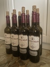 Wine Bottles - Eight Empty bottles with Corks, 8 Organic Carta Roja wine bottles
