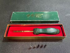 Snap-on Grand Prix Ratchet Screwdriver Rare Green With Gold Shaft