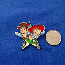 Disney Parks Toy Story Woody Buzz Jessie Glitter Star Pin