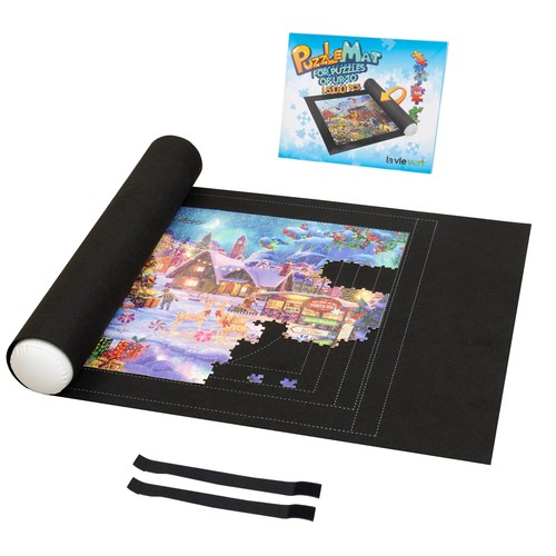 Black felt jigsaw - jigsaw, mat