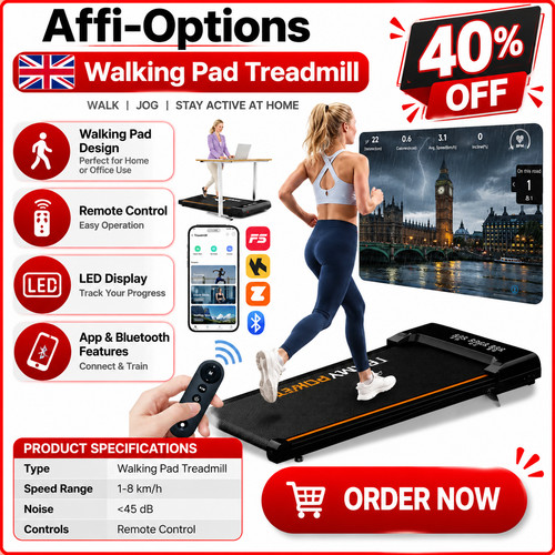 Walking pad with incline - with,