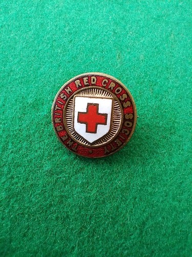 Vtg british red cross - cross, enamel