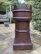 Reclaimed Victorian Salt Glazed Round Crown  Top Chimney Pot