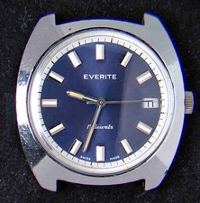 Everite Blue Dial Men's Manual-Wind Vintage Watch -- Spares/Repairs