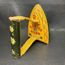 Rustic Metal Bargeware Iron, W. Cross & Son, Floral Design 