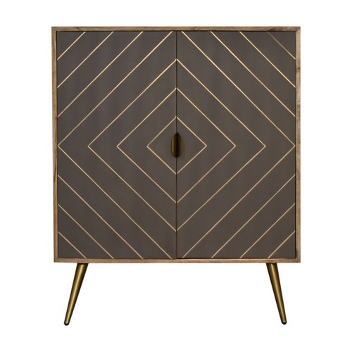Cement brass inlay art deco - brass,