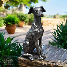 Silver Broze black Whippet Greyhound Dog Statue Indoor/Outdoor Resin 31cm High