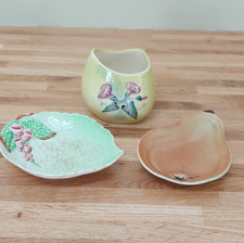 Carlton Ware 3 pieces 1950s Australian Design Foxglove, Pear, Convolvulus