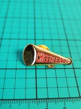 Vtg Cheerleader Mega Phone Gold Tone Lapel Pin Hat Pin