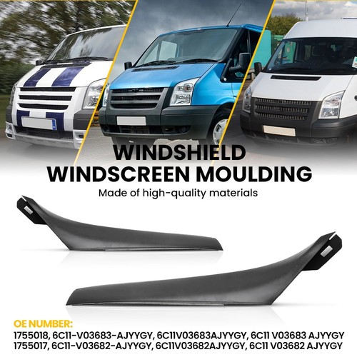Pair front windscreen moulding - front,