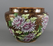 Antique Doulton Lambeth Slaters Chine Gilt Planter Jardiniere Florence Dennis