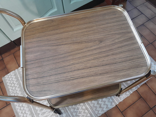 Vintage hostess tea trolley - a,