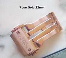 Replacement Rose Gold Clasp/Buckle fits HUBLOT Fusion, Big Bang, King Power 22mm