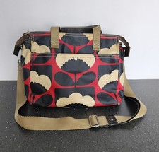 Orla Kiely Messenger Bag Handbag  - Spring Bloom Pattern Red & Black Floral