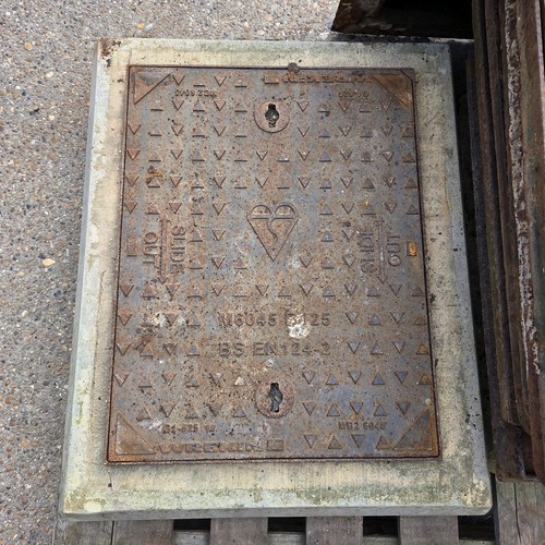 Cast iron manhole cover - manhole, &