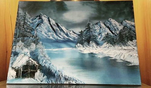Bob ross inspired painting - inspired,