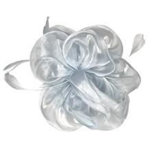 Silver Grey Shiny Organza and