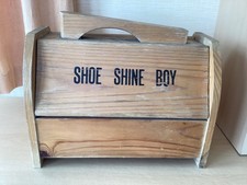 Vintage , Retro Wooden Shoe Shine Boy Box