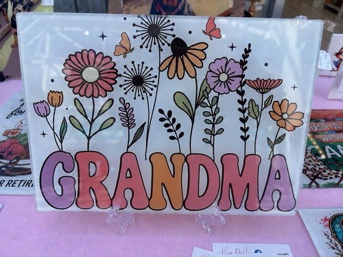 Floral grandma glass - floral,