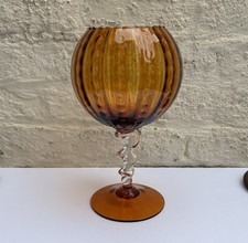 Vintage Empoli 12 inch amber