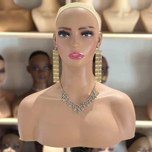 Female mannequin head with - female,