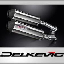 Kawasaki Z1000 10-16 Delkevic Slip On 13.5" X-Oval Stainless Exhaust Muffler Kit