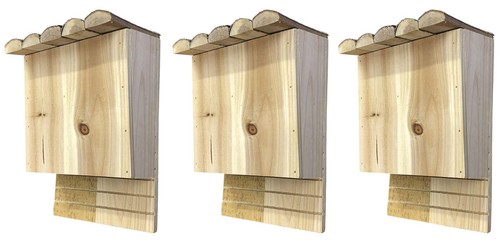 Large wooden bat nesting box - large,