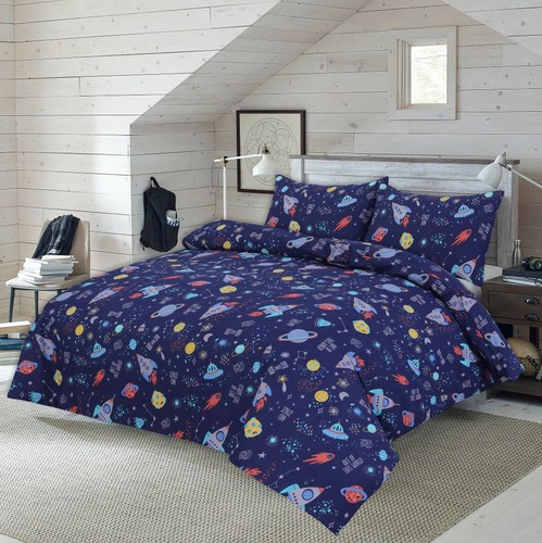 Space printed duvet cover - space, with