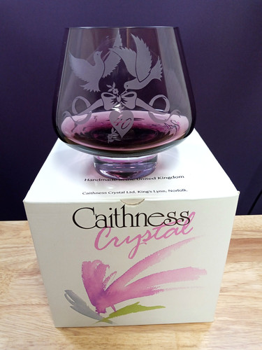 Caithness crystal glass footed - crystal,