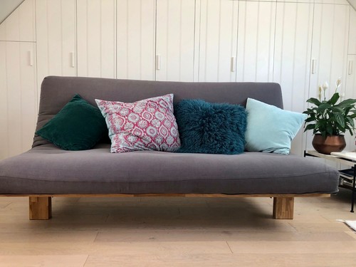 Seater sofa bed - 3-seater, oak