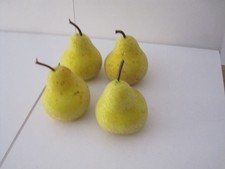 VINTAGE FAUX FRUIT 4 x PEAR