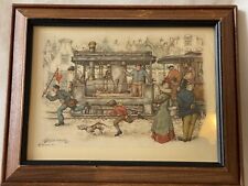 1966 Anton Pieck D.A.C. New York 5" X 7" Framed Picture VINTAGE