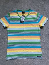 BNWT Villervalla Women Ladies Organic Cotton Scandi Stripe T-shirt Top Small