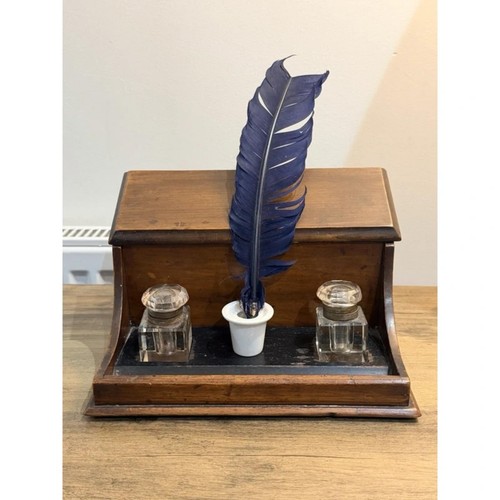 Antique ebonised writing slope - writing,