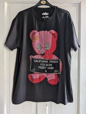 Men's Heads Or Tails Black Teddy Bear T-shirt Size Extra Large