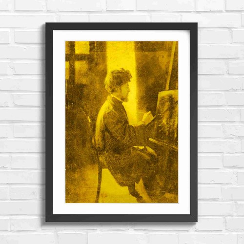 Vintage artist painting - artist,