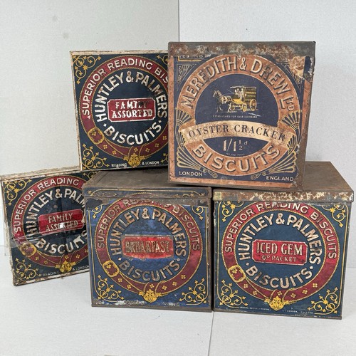 Antq victorian biscuit tins - antq,