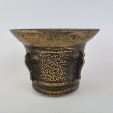 Antique 19th Century Bronze Mortar 8.8cm High x 12cm Wide