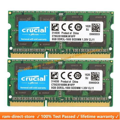 Crucial ddr3 16gb 1600 8gb - crucial,