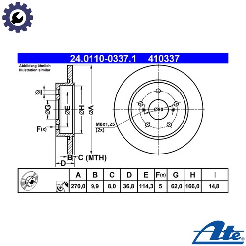 Brake disc 0110 - disc, 24.0110-0337.1