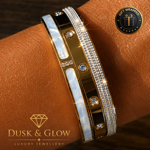 Luxury 18ct gold plated bangle - luxury,