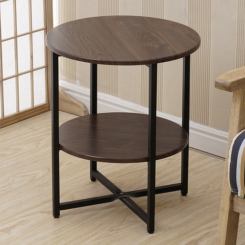 Round side hall table lamp - side,