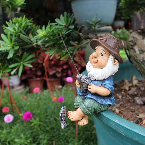 Garden gnome fishing - gnome, rod