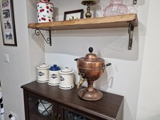 Victorian copper and brass tea