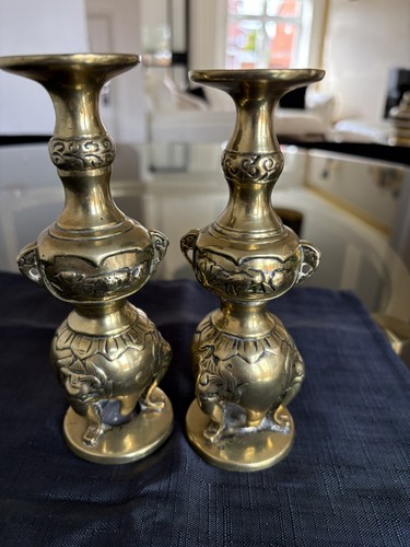 Pair brass asian - brass,