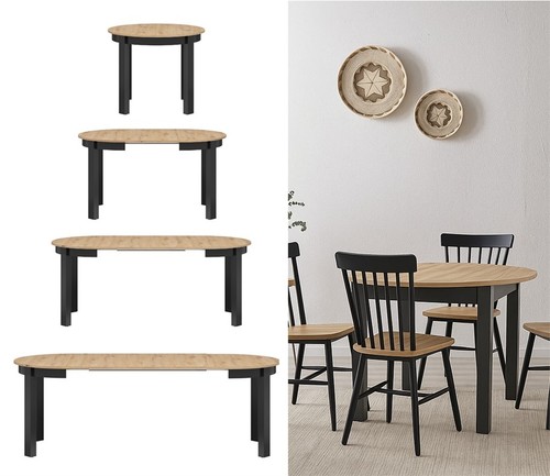 Extendable round dining - round,