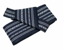 Japanese Traditional KAKU OBI Kimono Belt One Touch Easy Wear Navy JAPAN