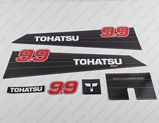 Tohatsu 9.9HP Outboard Engine Decals Sticker Set reproduction 9.9 HP 1990-2002