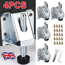 4x M10 Heavy Duty Levelling Height Adjustable Machine Furniture Feet w/ Lock Nut