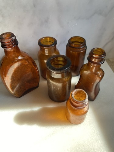 Old medicine bottles usa - bottles, amber